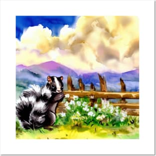 Cute Skunk . Posters and Art